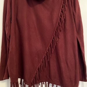 Burgundy Cowl Neck sweater XL